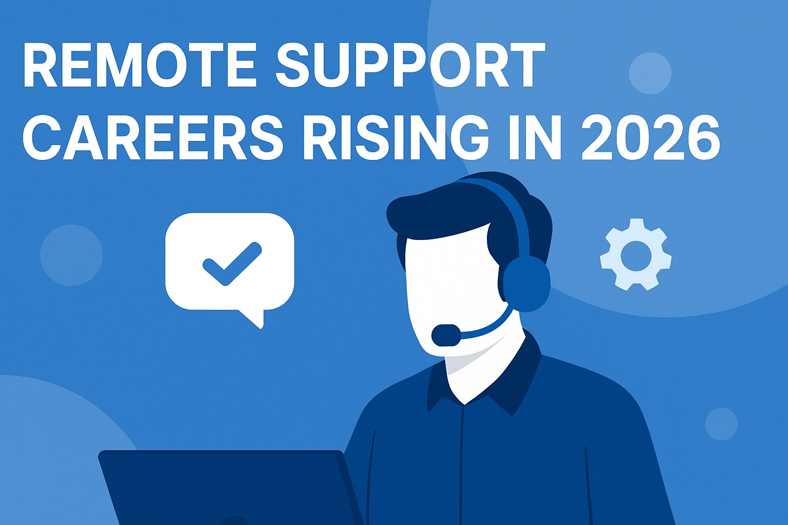 Professional working remotely on a laptop handling technical support tickets.