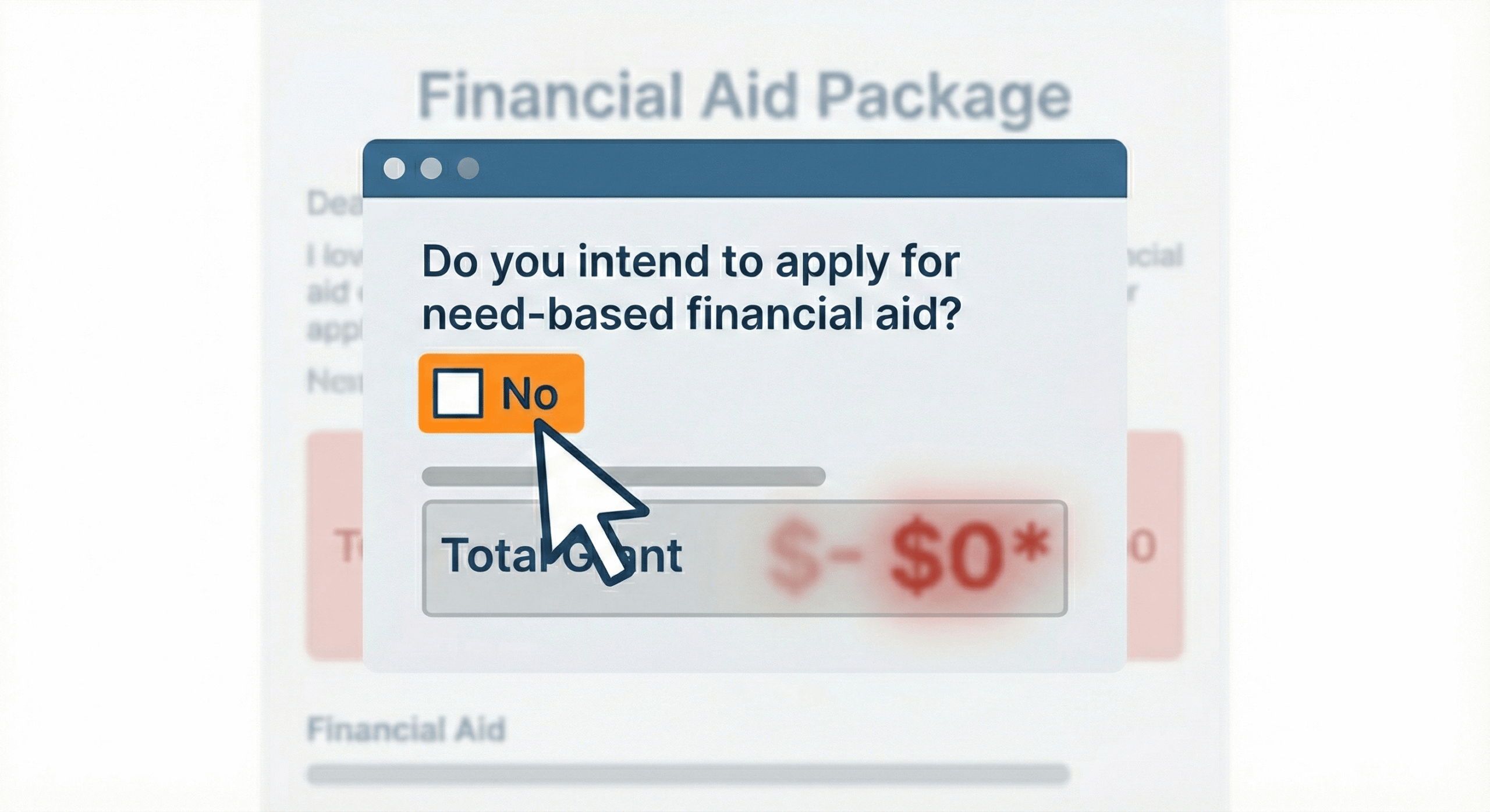 Common App question asking if the applicant intends to apply for need-based financial aid with no selected