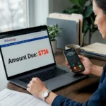 Aidvantage account showing wrong payment amount after IDR approval on laptop screen