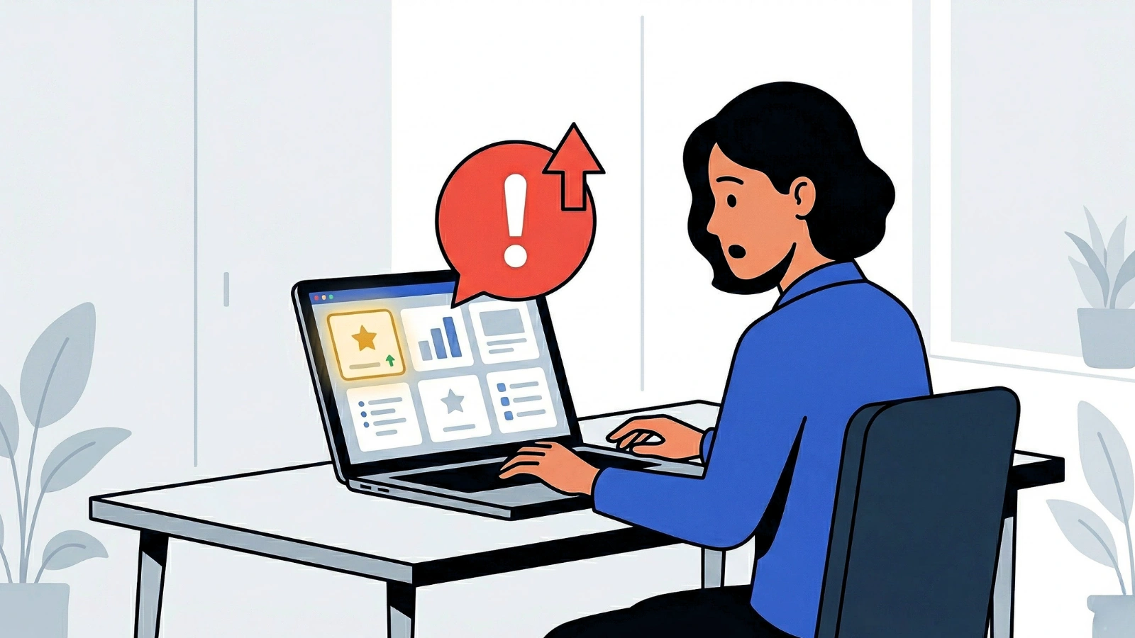 Borrower looking at student loan dashboard with alert showing sudden status change