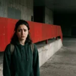 Student separated from distant parent by barrier, showing FAFSA parent income issue blocking financial aid