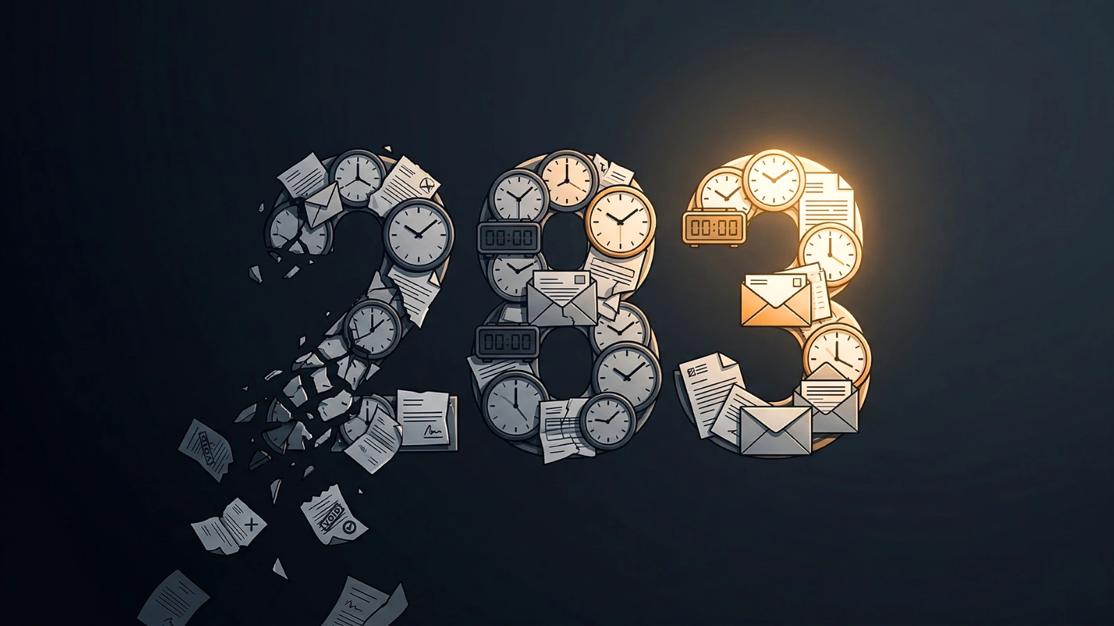 IHSS protective supervision 283 hours concept showing approval versus denial with documents and clocks