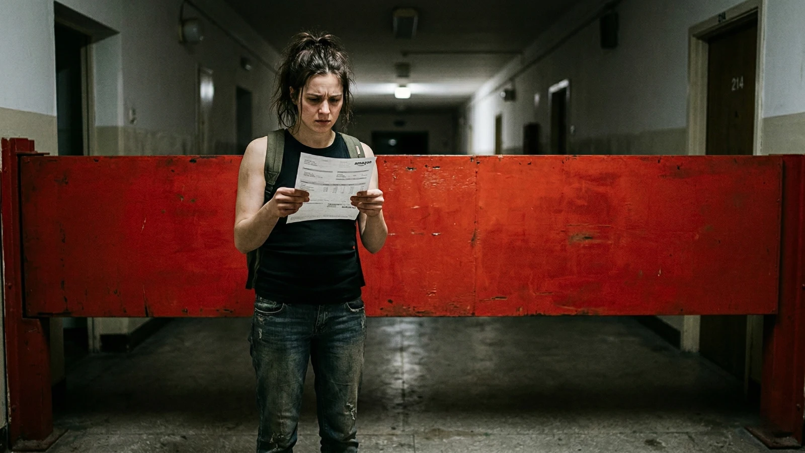 Student holding a bill and facing a barrier after high student loan payment